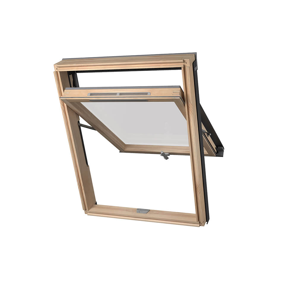 Dakea Better View Laquered Pine High Pivot Roof Window KHV M8A B1000