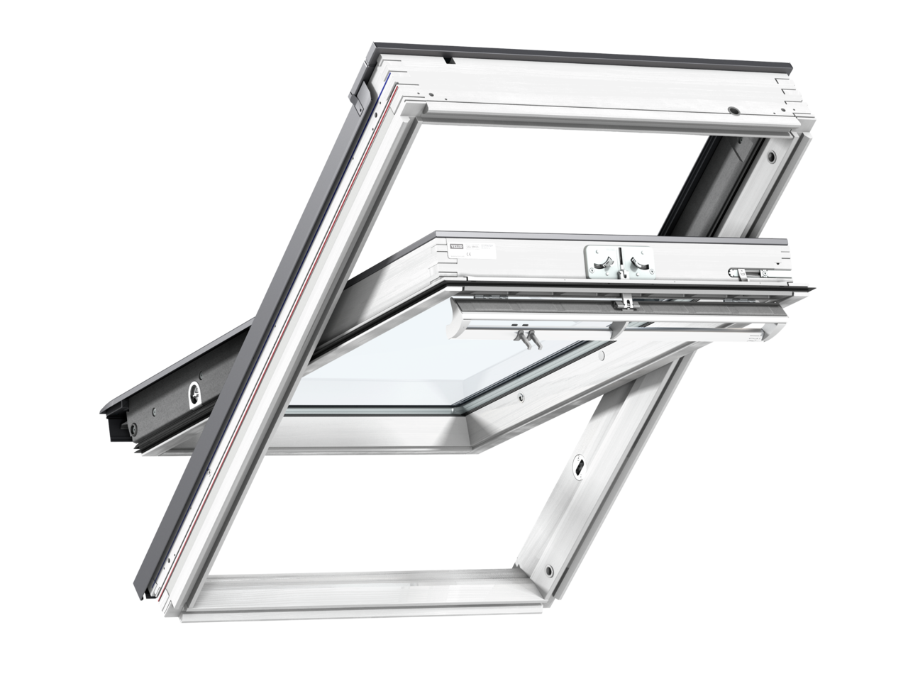 VELUX Centre Pivot White Painted Pine Roof Window GGL CK02 2070