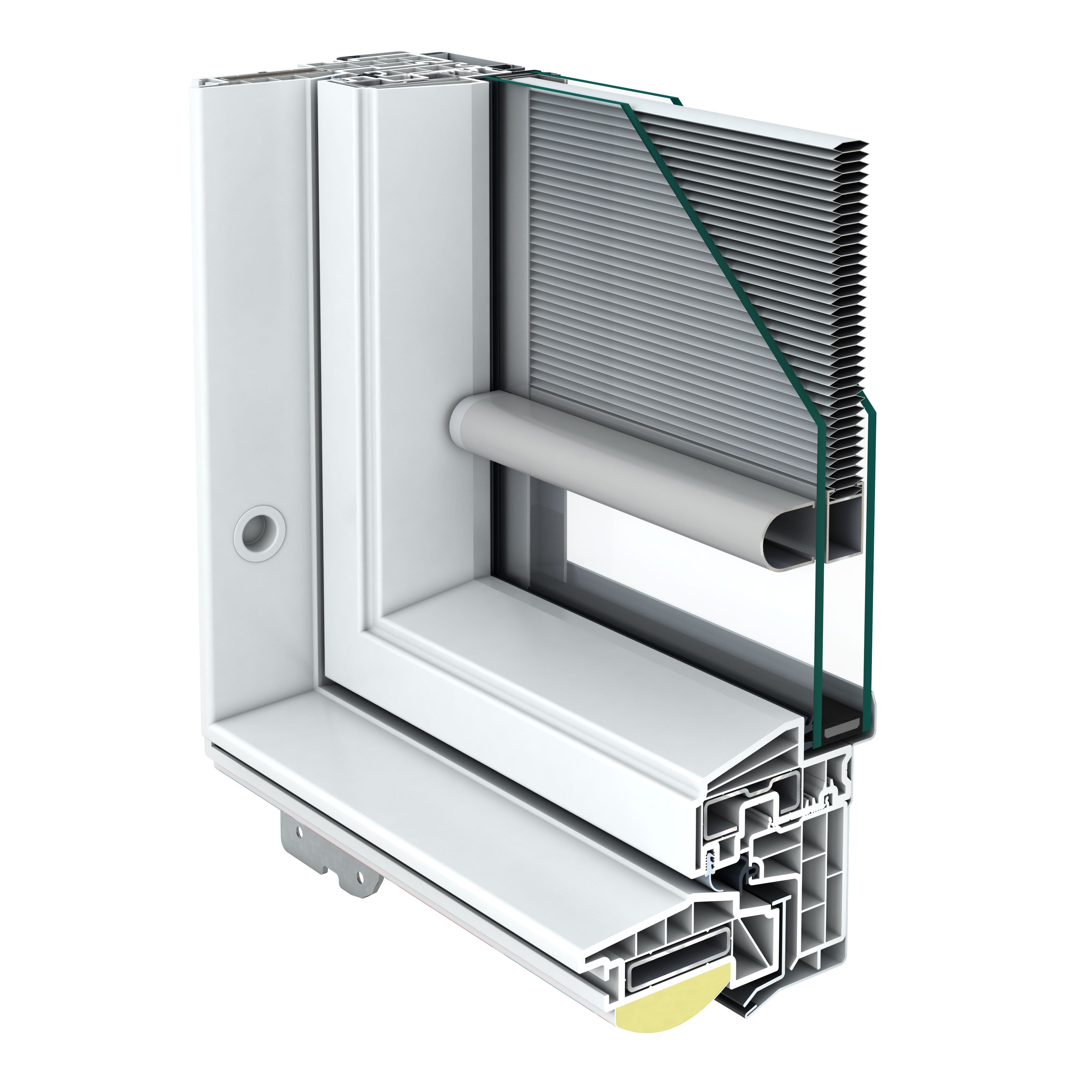 Keylite Polar White PVC Centre Pivot Roof Window Manual Integral Blind PCP I