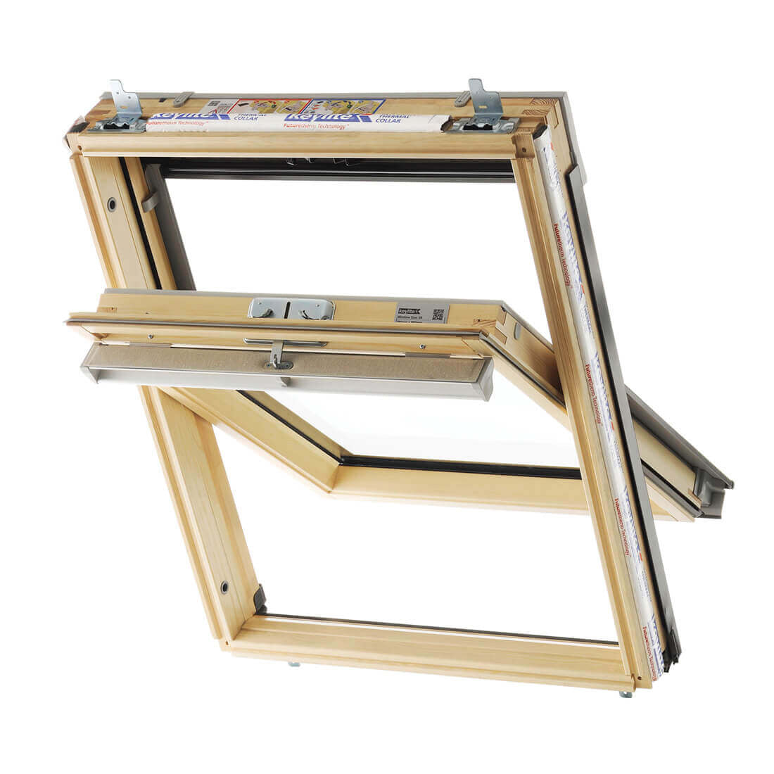 Keylite Clear Lacquered Pine Centre Pivot Roof Window - Triple Glazed - TCP 09 KTG