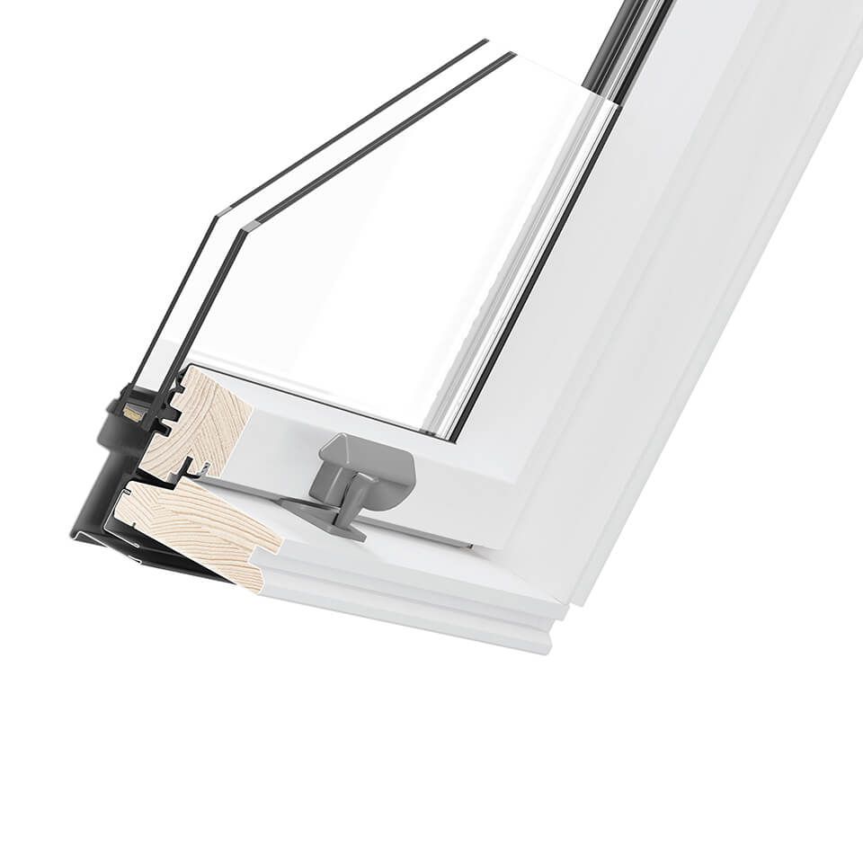 Dakea Ultima Energy White Painted Centre Pivot Roof Window KEV B1810