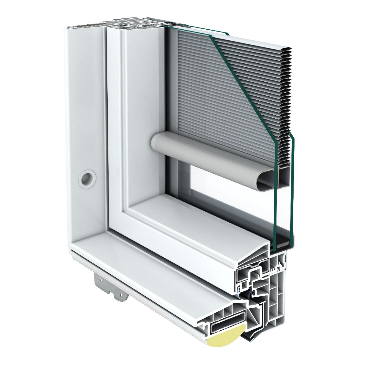 Keylite Polar White PVC Centre Pivot Roof Window Electric Integral Blind with Remote Control PCP EI ECU