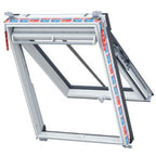 Keylite White Painted Pine Top Hung Roof Windows - Conservation Thermal Frosted- CWWFE TFR