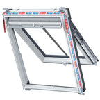 Keylite Polar White PVC Top Hung Roof Windows - Conservation Thermal Frosted- CWPFE 01C TFR