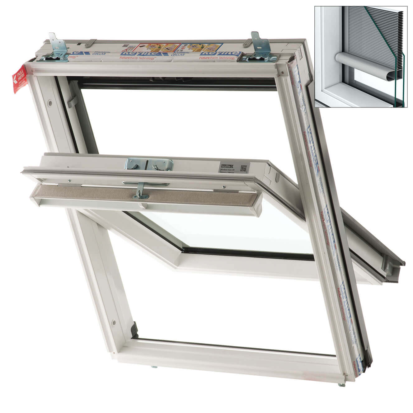 Keylite White Painted Pine Centre Pivot Roof Window - Conservation Thermal - CWWCP T