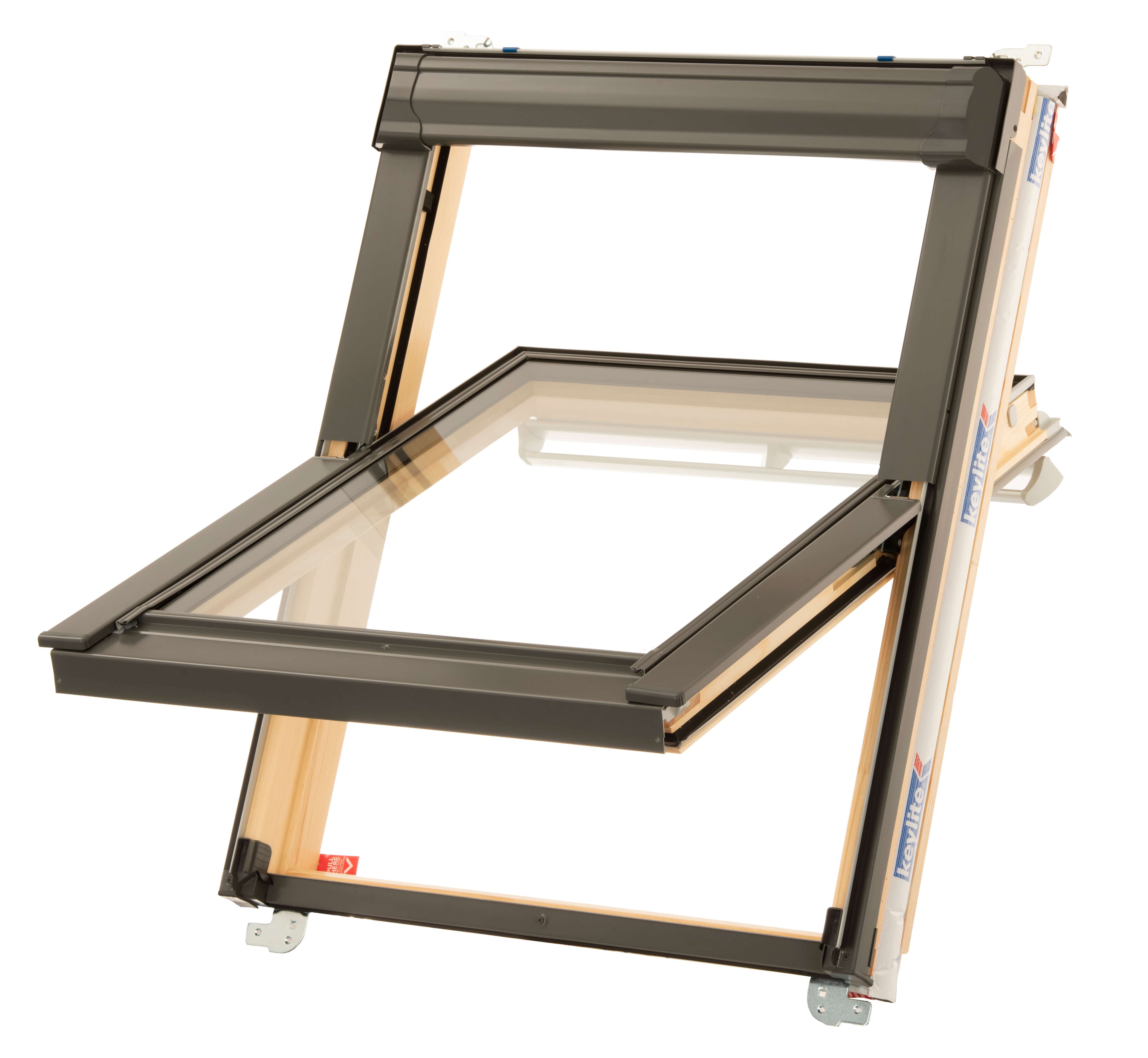 Keylite Clear Lacquered Pine Centre Pivot Roof Window - Triple Glazed - TCP KTG