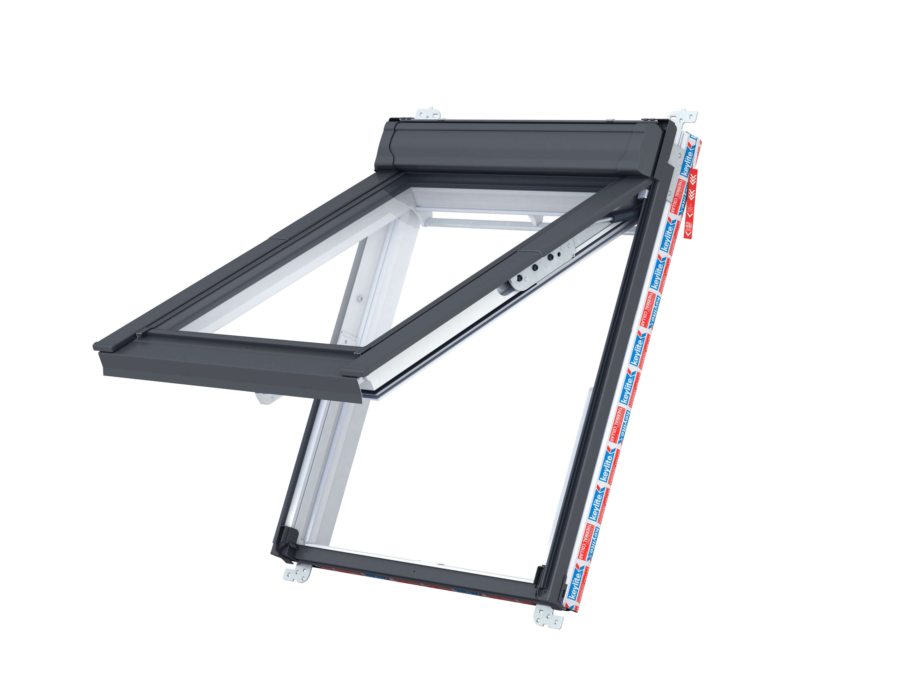 Keylite Polar White PVC Top Hung Roof Windows - Thermal Frosted - PFE TFR