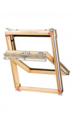 Keylite Clear Lacquered Pine Centre Pivot Roof Window - Hi-Therm Glazing - TCP HT
